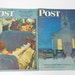 SATURDAY EVENING POST 1944 Lot of 2 Norman Rockwell and Mead Schaeffer Covers War Stories Articles