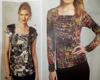 Vogue 1275 Sewing Pattern,Todays Fit Sandra Betzina Knit Tops, Sizes OSZ Bust 32" - 55"