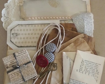 Vintage paper pack and embelishments