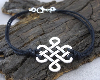 Bracelet Celtic knot silvered love knots