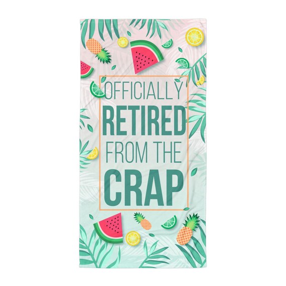 Retirement Gift Idea, Funny Retirement Beach Towel | Retirement Gift | Gift for Retirement | Retirement Props | Fun Retirement Gift
