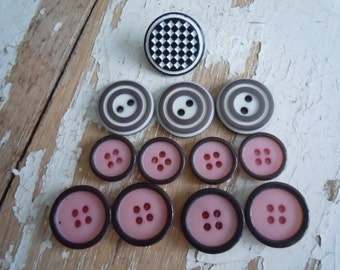 Back to the 50's vintage buttons