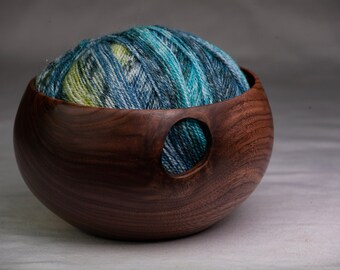 Yarn Bowl, Handmade From Black Walnut
