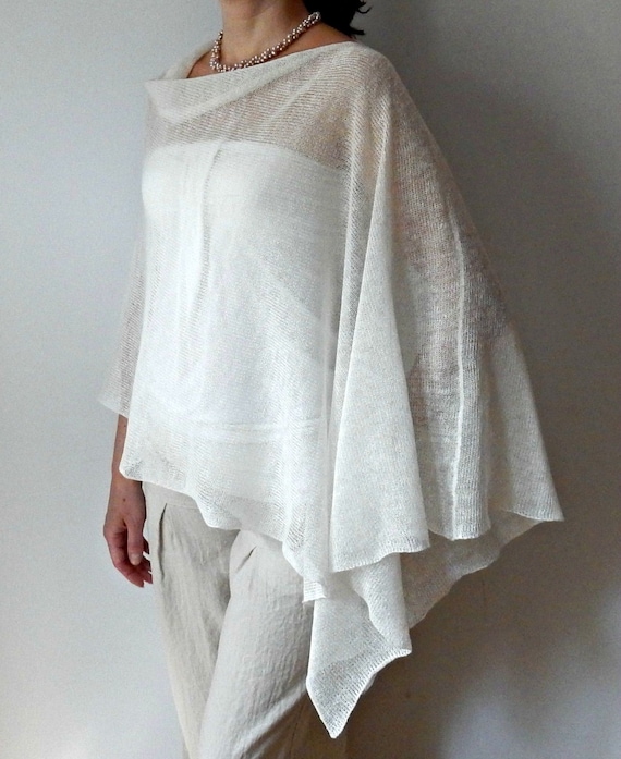 braut poncho wei 223 e leinen poncho stricken poncho cape sommer braut wrap braut poncho wei 223 e leinen poncho stricken poncho cape sommer braut wrap