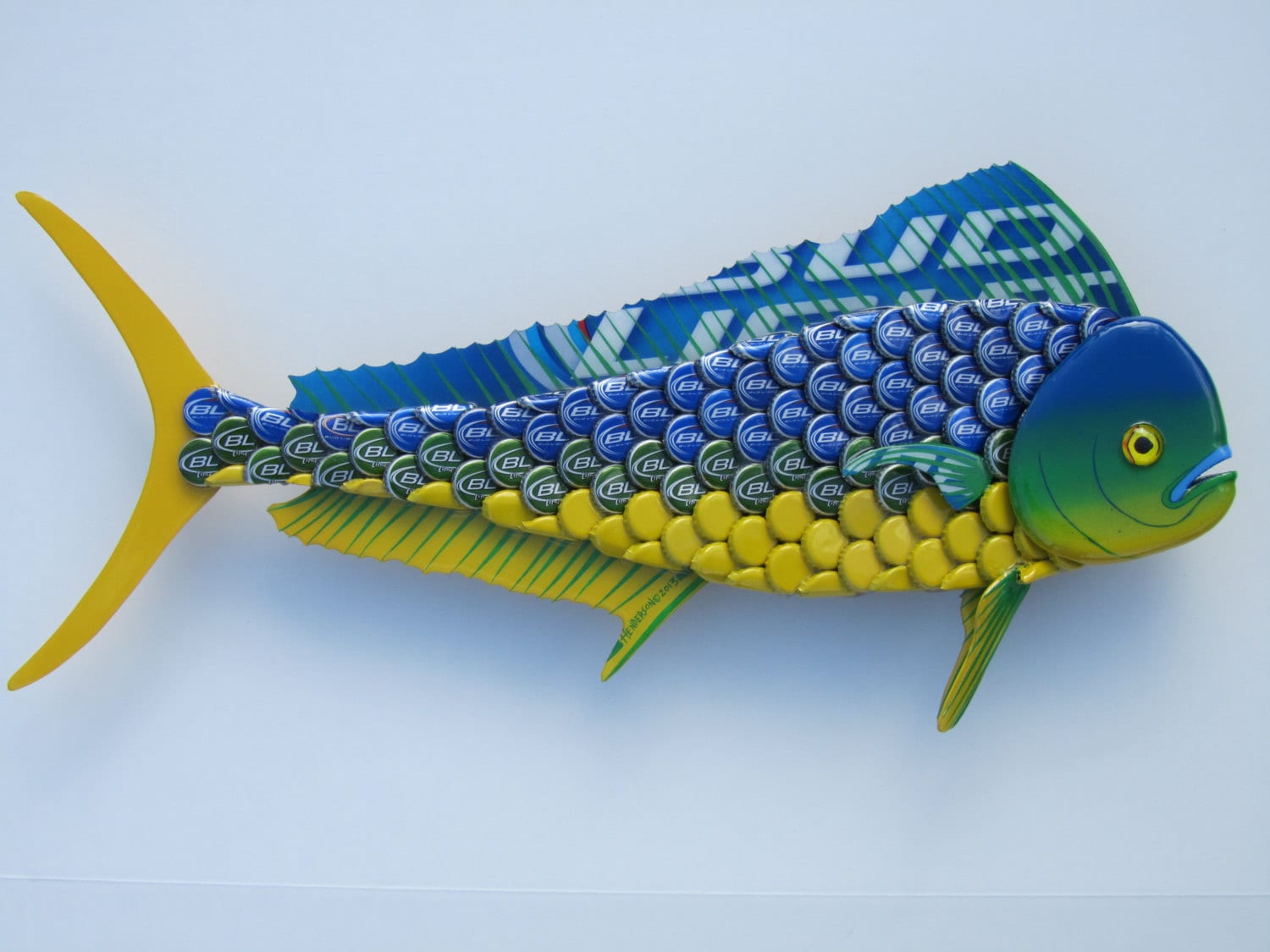 Mahi Mahi Dolphin Fish | Mahi Mahi Fish Art Bottlecap Metal Wall Dolphin Fish Mahi Mahi Dolphin Fish | Mahi Mahi Fish Art Bottlecap Metal Wall Dolphin Fish