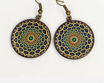 Dangle earrings Purple earring Tribal jewelry African jewelry Mother in law gift for mom gift for sister gift for wife birthday gift for her