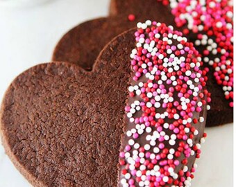 Valentine's day or any occasion. Heart shaped brownies with white chocolate and sprinkles. 1 dozen per batch. Individually wrapped.