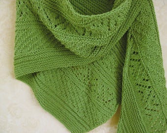 Accessories women Shawl-for-women Gift-for-her Knitting shawl patterns Girlfriend gift Womens gift Green shawl Hand Knit Shawl Colour fall