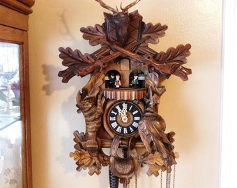 Black Forest Cuckoo Clock / Deer Hunter /Rabbit / Pheasant / Carousel Dancers