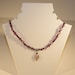 Crown Chakra Amethyst Crystal Pendant on 19 Inch Amethyst & Hematite Necklace // Crystal Healing Jewelry, Chakra Stones, New Age