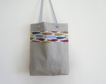 100% Organic Natural Linen shopping bag, Linen tote bag, Large beach bag, Shoulder bag, Weekend bag, Gift for woman, for her, eco