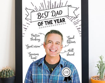 Best dad of the year - Personalized art work for your dad