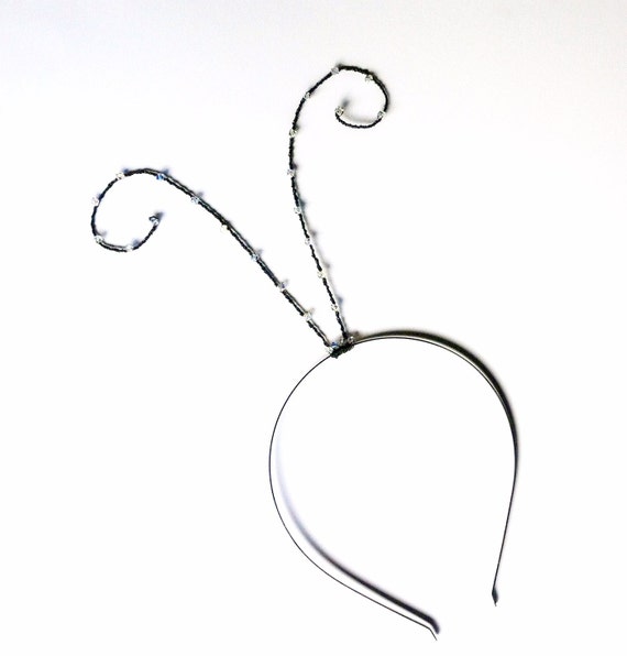Butterfly Antenna Headband Black Wire Spiral Fairy Antenna