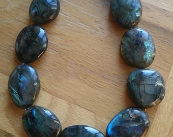 Large Labradorite graduated size beads