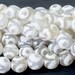 Tibetan Dzi eye agate beads - white paste gemstone beads - faceted white and grey beads - religious beads - Tibetan beads - 8-12mm -15inch
