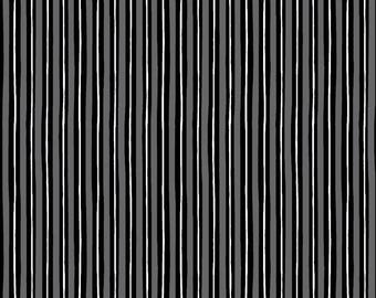 1 yard Maywood Studios Kimberbell Basics, Gray black little stripe, stripe cotton fabric