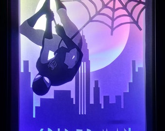 Spider Man - Paper Cutting Light Box Template files