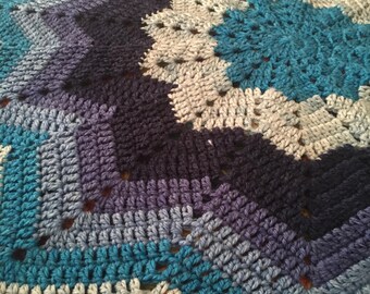 Shades of Blue Star Blanket