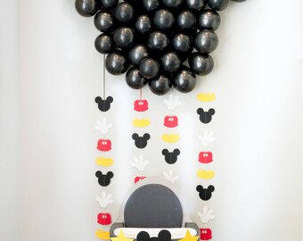 Mickey Mouse Garlands set of 4 or 8 VERTICAL, Mickey Mouse Birthday garland, Mickey mouse party decorations