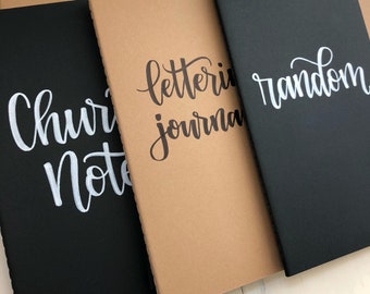 Moleskine Journal, Church Notes, Random, Lettering Journal