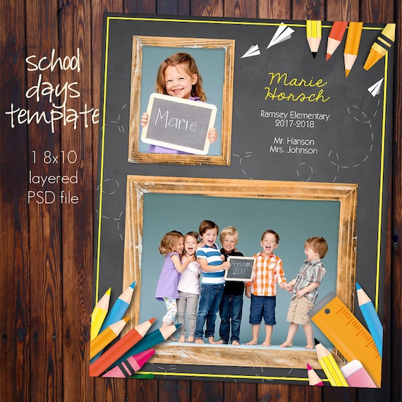 school class photo template 8x10 photoshop file school school photo template