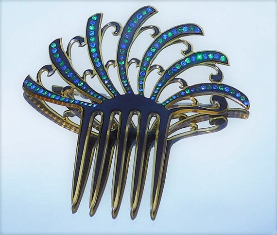 Large Antique Hair Comb / Victorian Backcomb