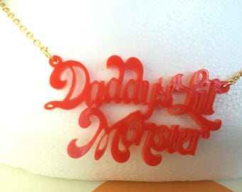 Daddys lil monster necklace