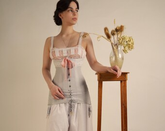 Historical Edwardian 1910s Corset; Underbust Corset Custom; 1910's Edwardian Corset Standard Sizes