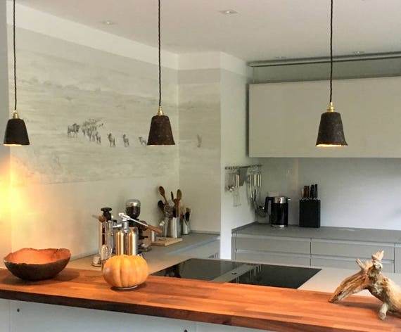 Design Lampe aus Kaffeesatz für Küchen-Tresen oder Bar-Theke I Design Lampe aus Kaffeesatz für Küchen-Tresen oder Bar-Theke I