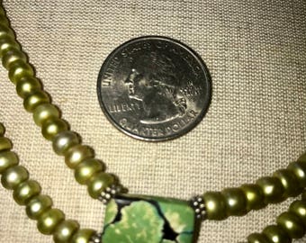 Turquoise and Freshwater Pearl Necklace