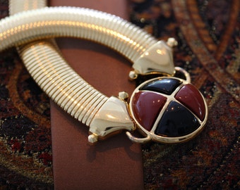 Runway Bold, Vintage Monet Wide Omega Chain Geometric Necklace