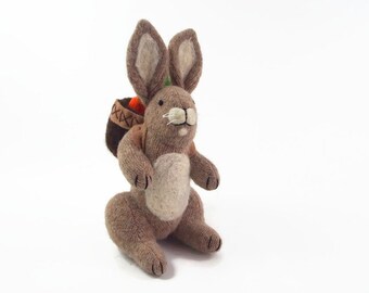 waldorf easter bunny, Bunny Rabbit, Easter Bunny, toy rabbit, waldorf rabbit, Easter Hare, bunny with backpack