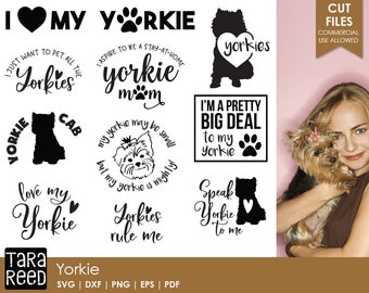 Yorkie svg / Yorkshire Terrier svg / Yorkie svg bundle / Dog svg / svg files / svg for Cricut / svg for Silhouette / svg bundle