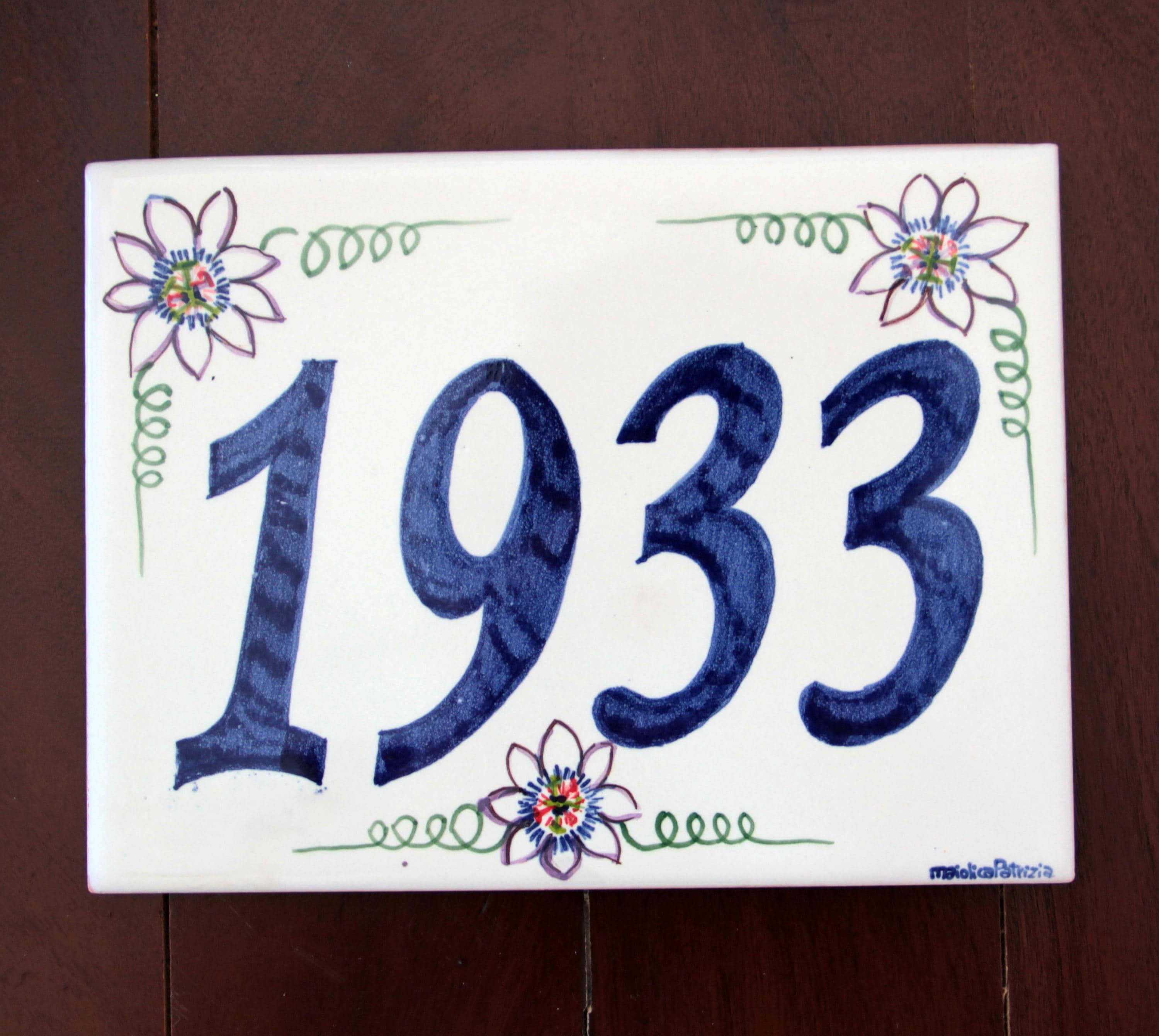 rectangular plaque italian pottery outdoor numbers italian