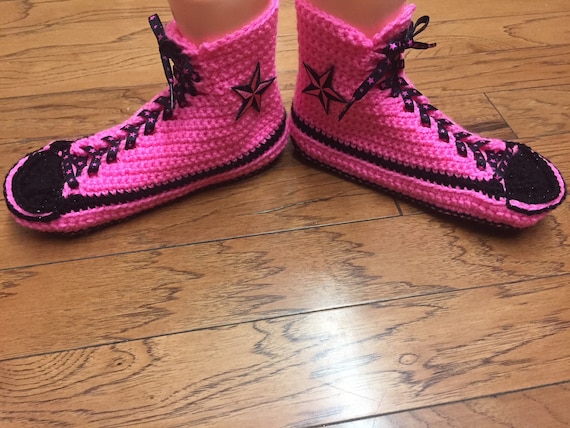 pink converse slippers