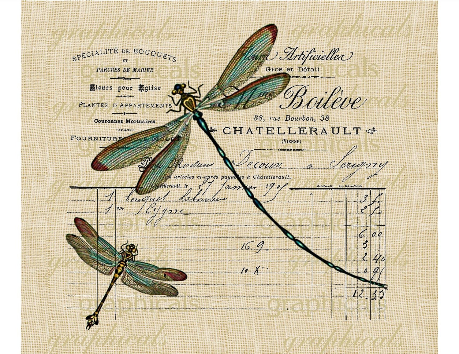 Teal Dragonflies Paris French Ephemera Instant Digital Download Image For Iron On Fabric Transfer Paper Burlap Decoupage Pillows No 650 Teal Dragonflies Paris French Ephemera Instant Digital Download Image For Iron On Fabric Transfer Paper Burlap Decoupage Pillows No 650