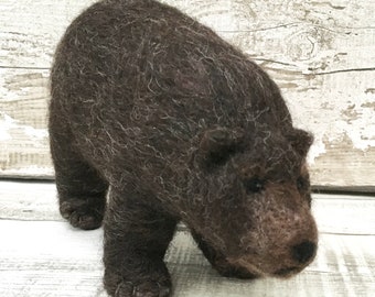 Franklin the Grizzly Bear Knitting and felting Kit Free UK Shipping