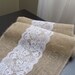 Burlap and Lace Table Runner - Wedding / Event Supplies