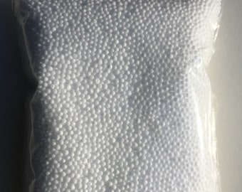 Micro Foam Beads for Slime - White Mini Foam Beads for Floam - Clear and Thick Slimes