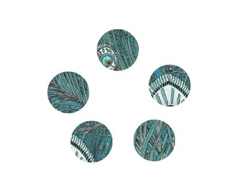 Buttons blue libertyHera size option, buttons are made in France