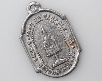 Vintage French True Miraculous Cross of Floreffe - Miracle of the Holy Blood Medal - (SD604)