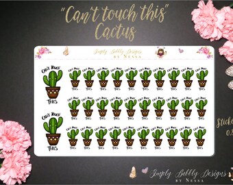 Cactus "Can't touch this" Deco/Funny - Planner Stickers