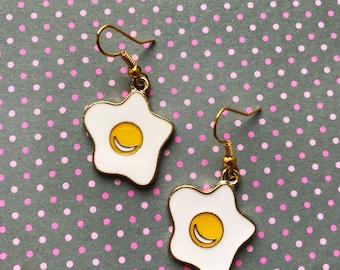 FREE Shipping! Fried Egg Earrings, Sunny Side Up, Funky Earrings, Funky Jewellery, Cute Accessories, Food Jewellery