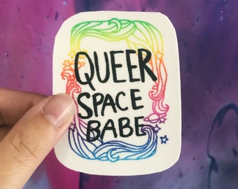 Queer Space Babe Iron On Patch Pride