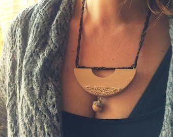 Half Moon Necklace-Jewelry Collection Natural elements