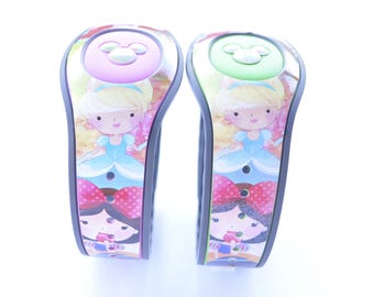 Watercolor Princess Disney Magic Band 1.0 or 2.0 Decal | Custom Waterproof MagicBand Skin | RTS Ready To Ship | Glitter MagicBand Decals