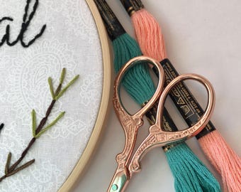 Rose Gold Embroidery Scissors / Thread Scissors / Sewing Scissors / Cross Stitch / Quilting Scissors / Needlepoint Scissors /