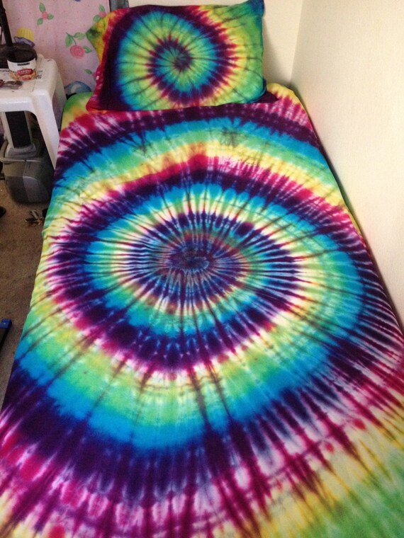 Tie Dye Bedding Tie Dye Spiral Bed Sheet Set Tie dye