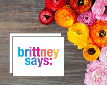 Colorful & Modern Personalized Stationery - Set of 12
