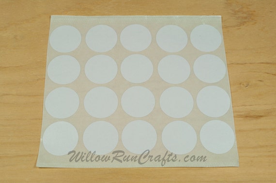 50 Pack 1 inch Circle Double Sided Adhesive Stickers Pendant